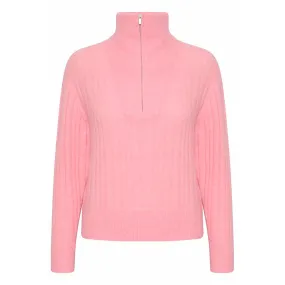 GESTUZ  Gestuz AlphaGZ R Zipper Pullover - Powered Pink Melange