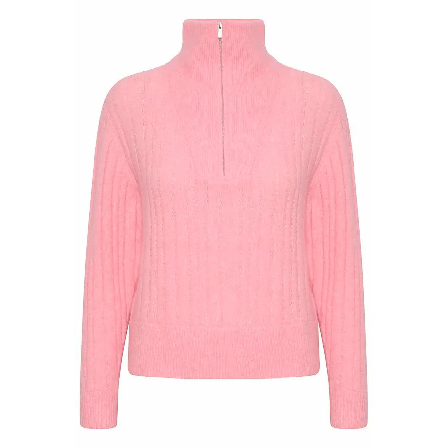 GESTUZ  Gestuz AlphaGZ R Zipper Pullover - Powered Pink Melange