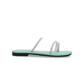 Girls Aqua Green Fancy Slipper KD5356