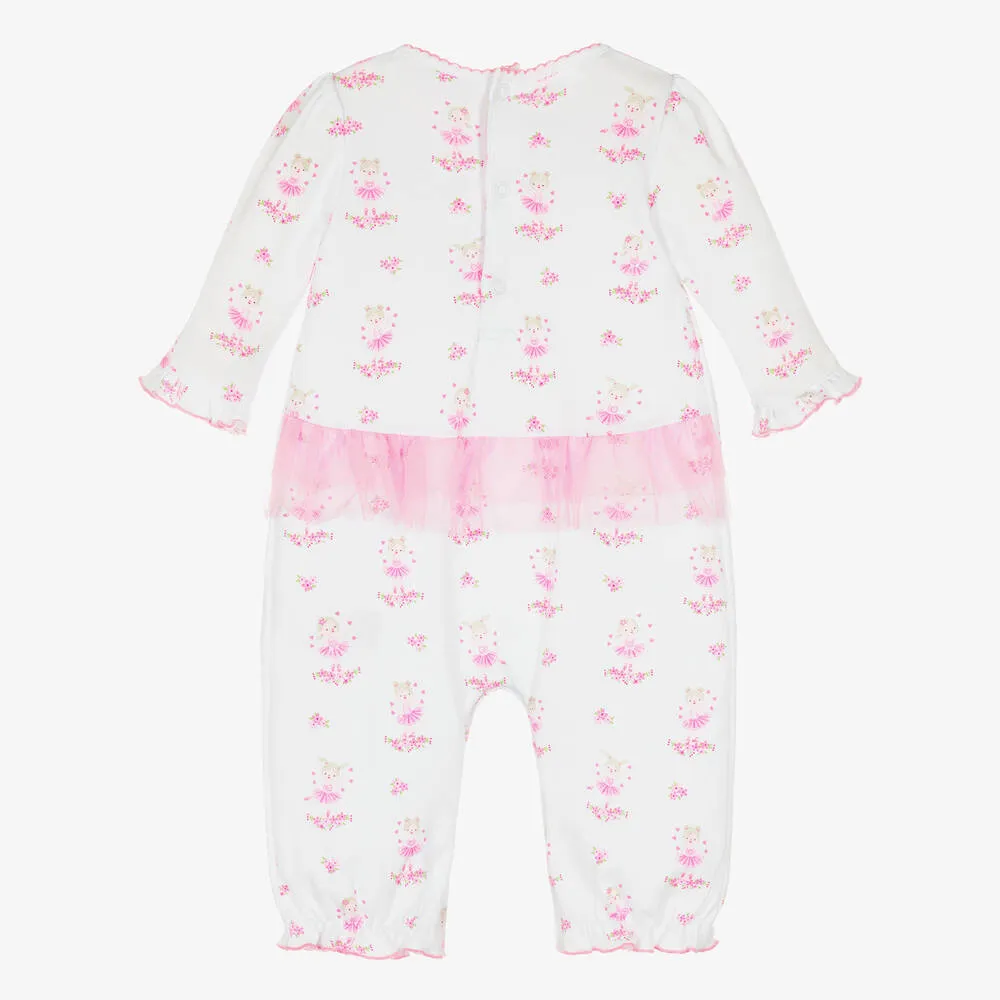 Girls Pima Cotton Ballet Blossoms Romper