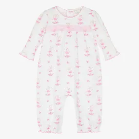 Girls Pima Cotton Ballet Blossoms Romper