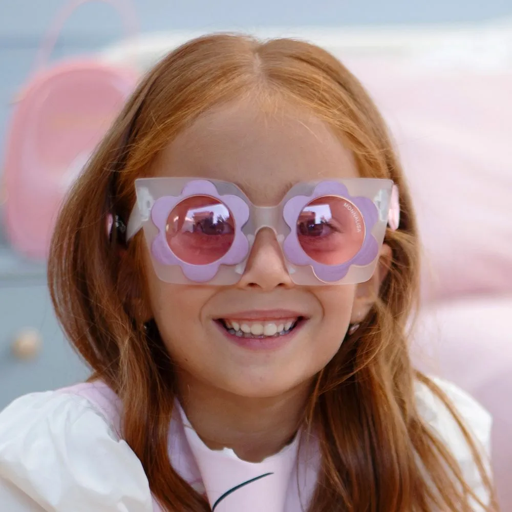 Girls Pink Flower Sunglasses