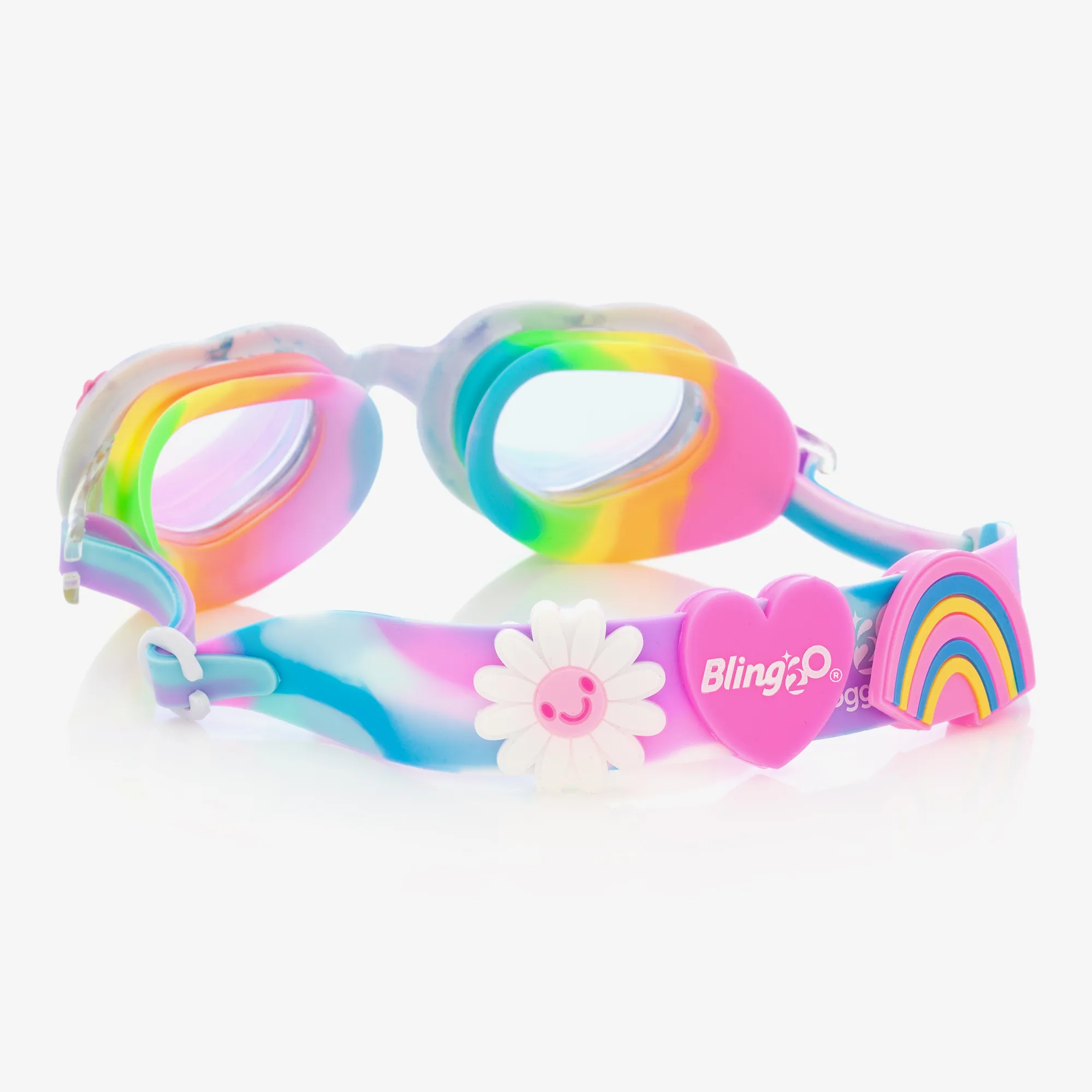 Girls Purple Heart Swimming Goggles