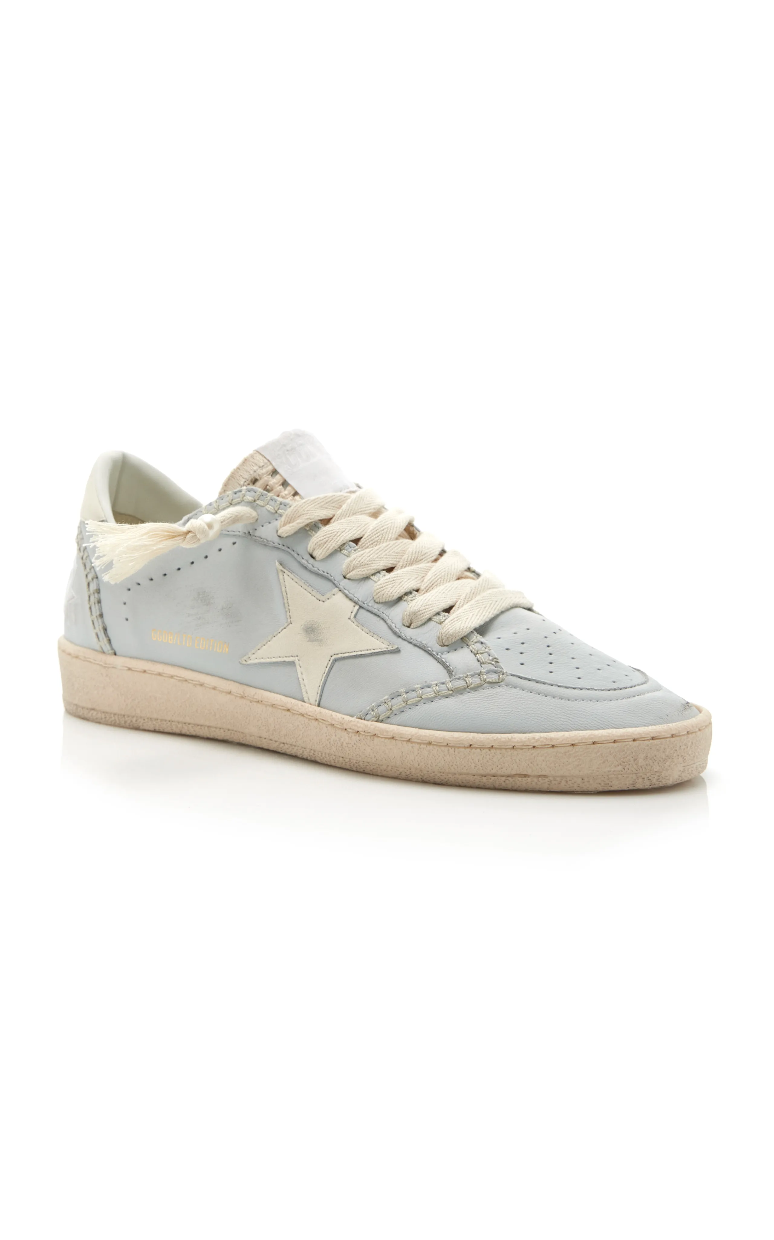 Golden Goose Ball Star Macrame-Detailed Leather Sneakers