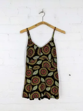 Gringo Sunflower Strappy Vest Top: M-L