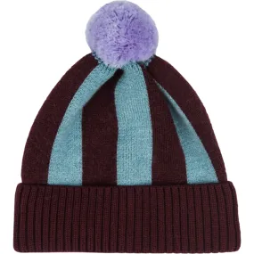 Happymess Merino Beanie Hat, Burgundy Frost