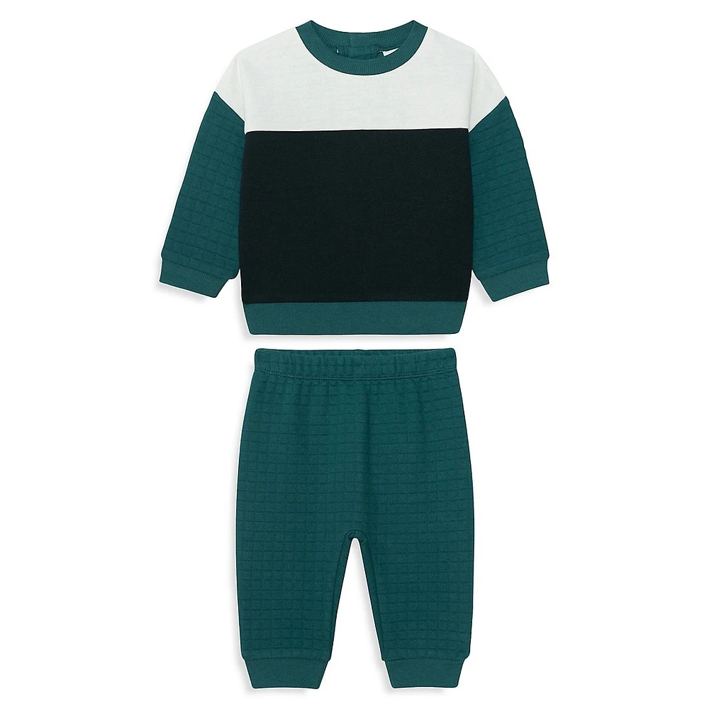 Hudson's Bay Little Boy's 2-Piece Quilted Sweatshirt & Joggers Set