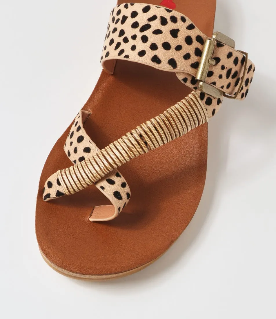 I LOVE BILLY Kitox2 Cheetah Microsuede Sandals