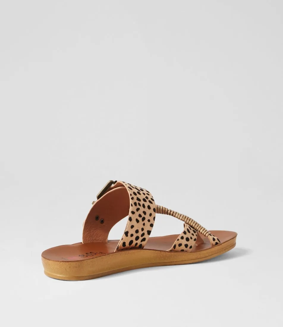 I LOVE BILLY Kitox2 Cheetah Microsuede Sandals