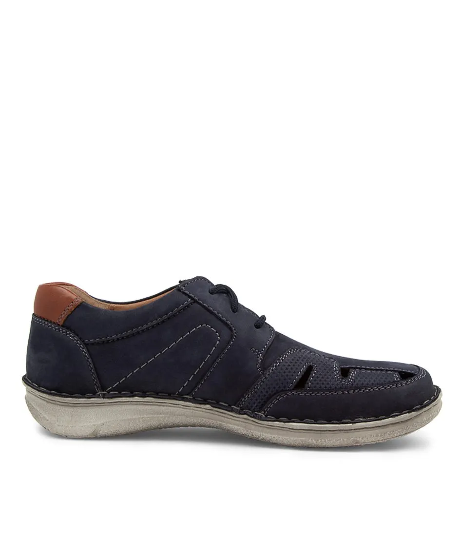 JOSEF SEIBEL Anvers 65 Dunkelblau Leather Sneakers