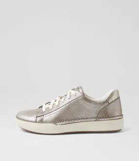 JOSEF SEIBEL Claire 1 Platin Leather Sneakers