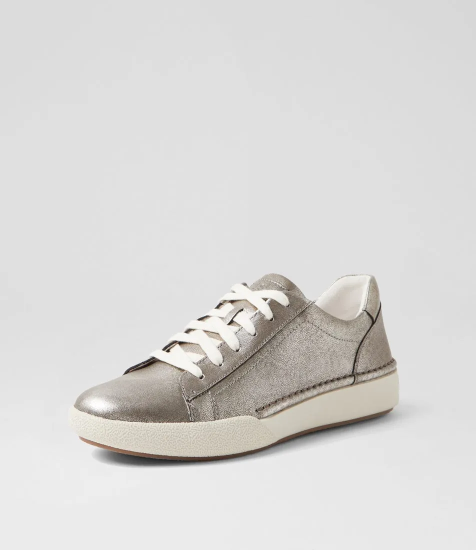 JOSEF SEIBEL Claire 1 Platin Leather Sneakers