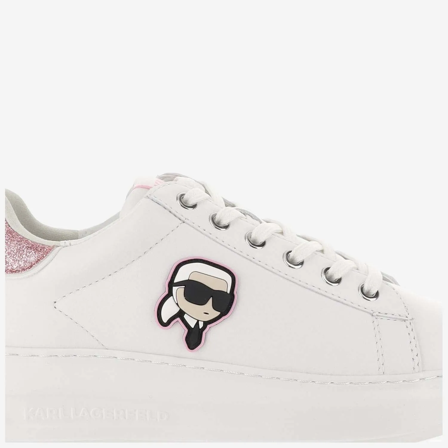 Karl Lagerfeld    Karl Lagerfeld Leather Sneakers With Logo