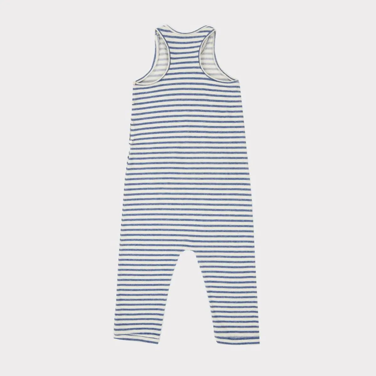 Kids Caramel Swordfish Romper - Blue/Ivory Stripe