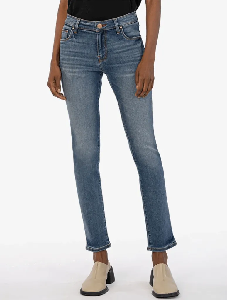 Kut From The Kloth Elizabeth High Rise Fab Ab Straight Leg Jeans in Observe