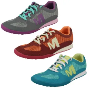 Ladies Merrell Lace Up Trainers Civet