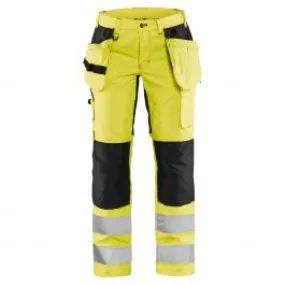 Ladies High Vis Trousers With Stretch 7163 High Vis Geel/Zwart - Bl&