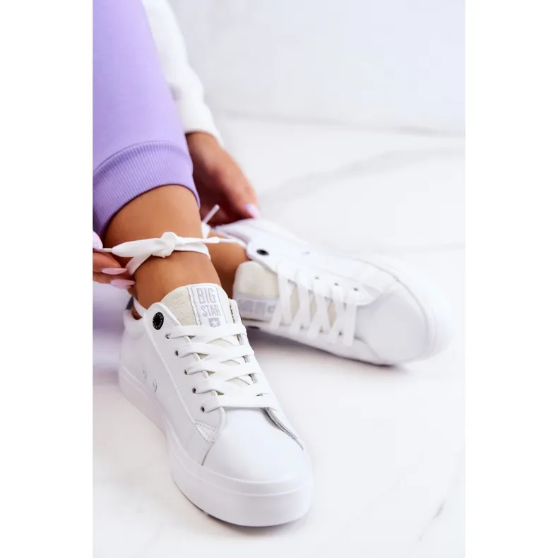 Leather Sneakers Star Big Star JJ274240 White blue