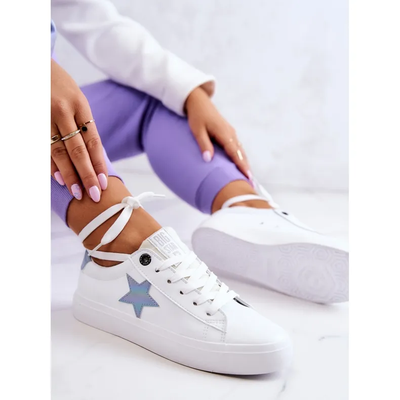 Leather Sneakers Star Big Star JJ274240 White blue