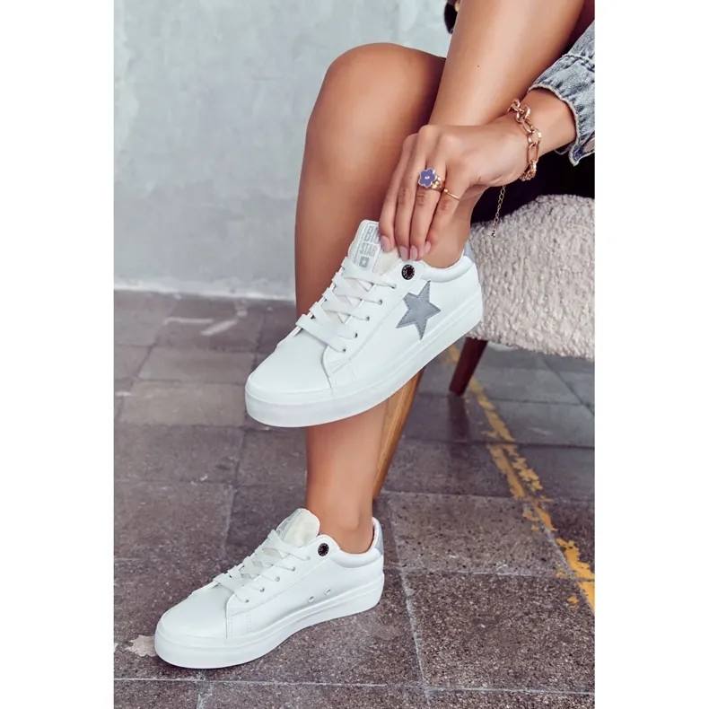 Leather Sneakers Star Big Star JJ274240 White blue