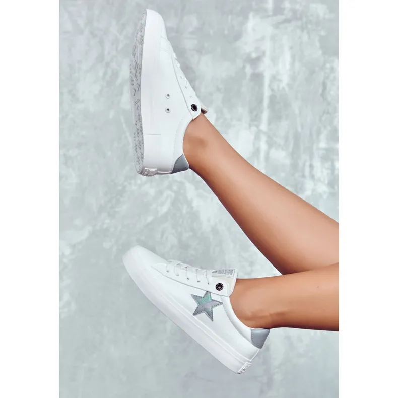 Leather Sneakers Star Big Star JJ274240 White blue