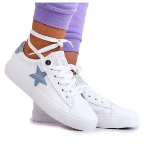 Leather Sneakers Star Big Star JJ274240 White blue