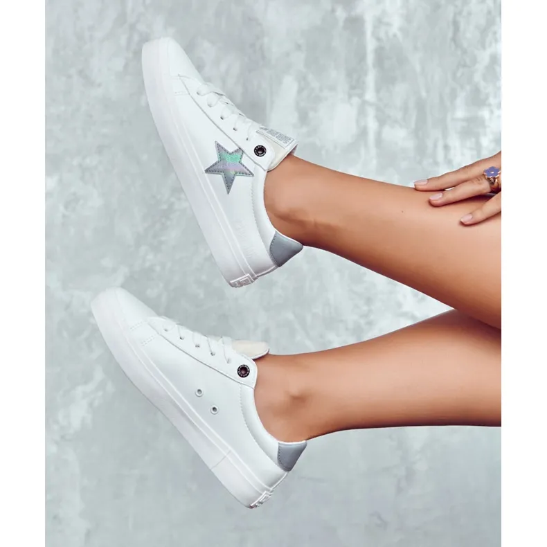 Leather Sneakers Star Big Star JJ274240 White blue