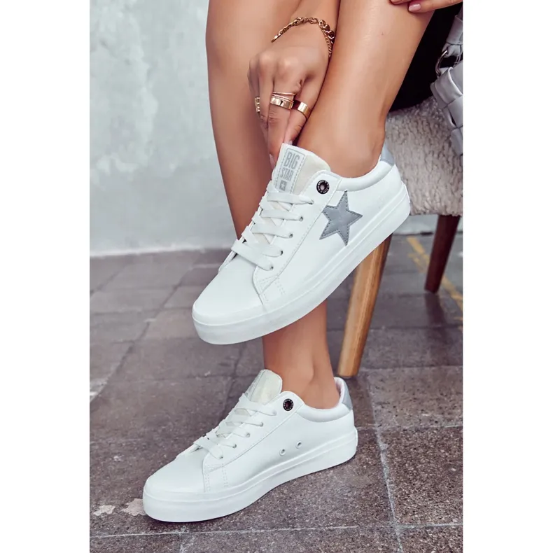 Leather Sneakers Star Big Star JJ274240 White blue