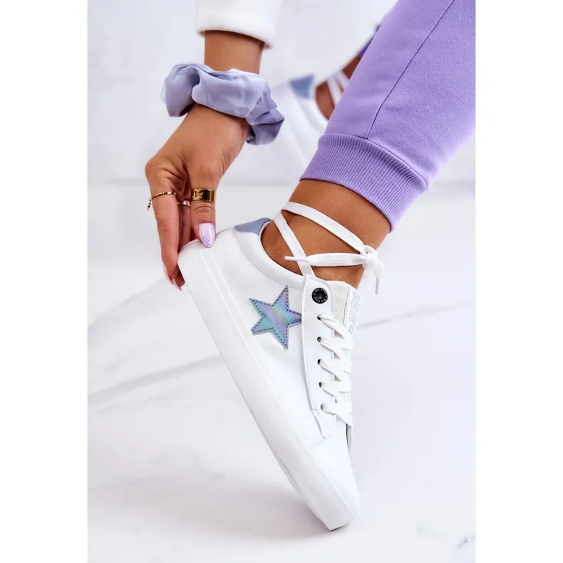 Leather Sneakers Star Big Star JJ274240 White blue