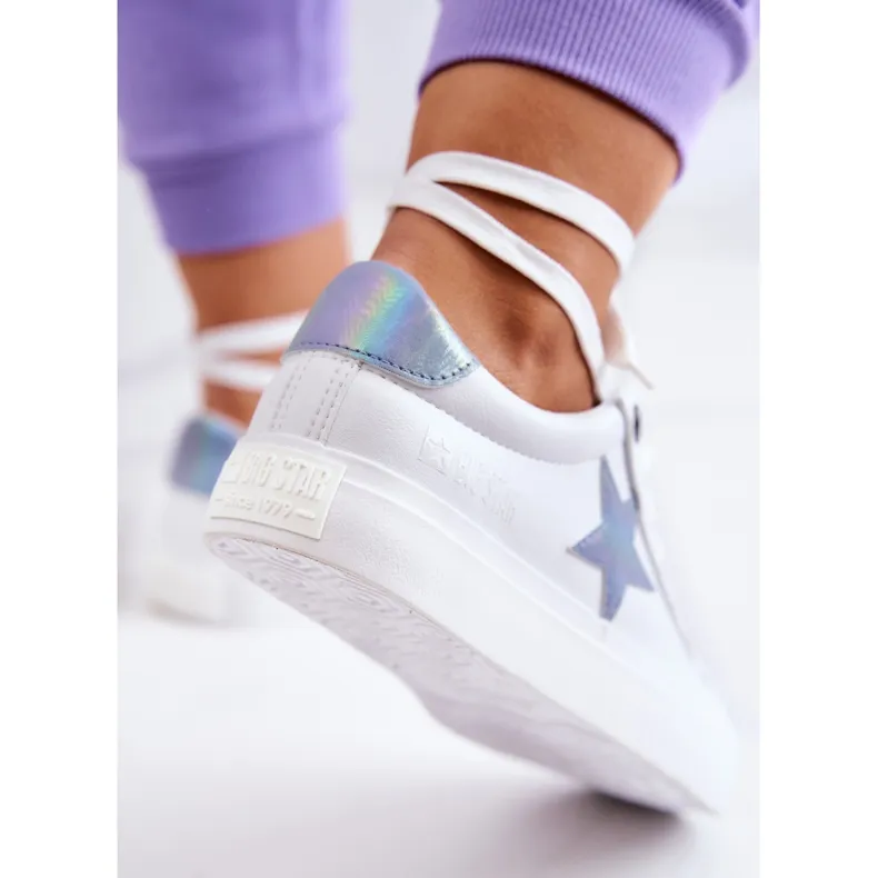 Leather Sneakers Star Big Star JJ274240 White blue