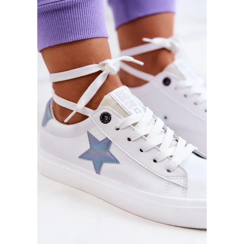 Leather Sneakers Star Big Star JJ274240 White blue