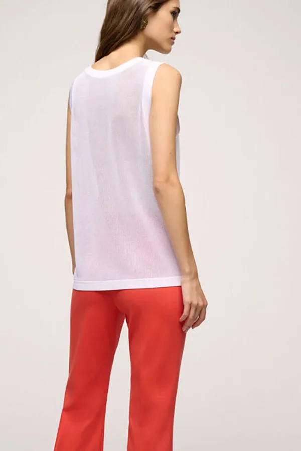 Luisa Spagnoli CUBI SLEEVELESS SHAVED KNIT TOP