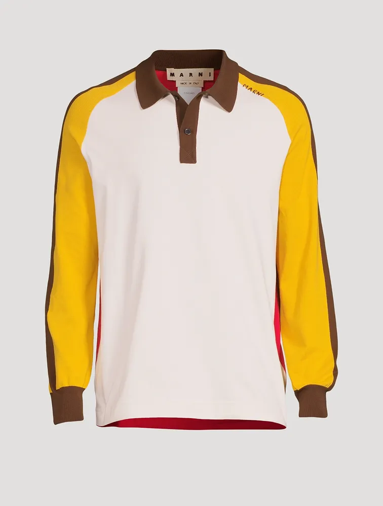 MARNI Cotton Colourblock Polo Shirt