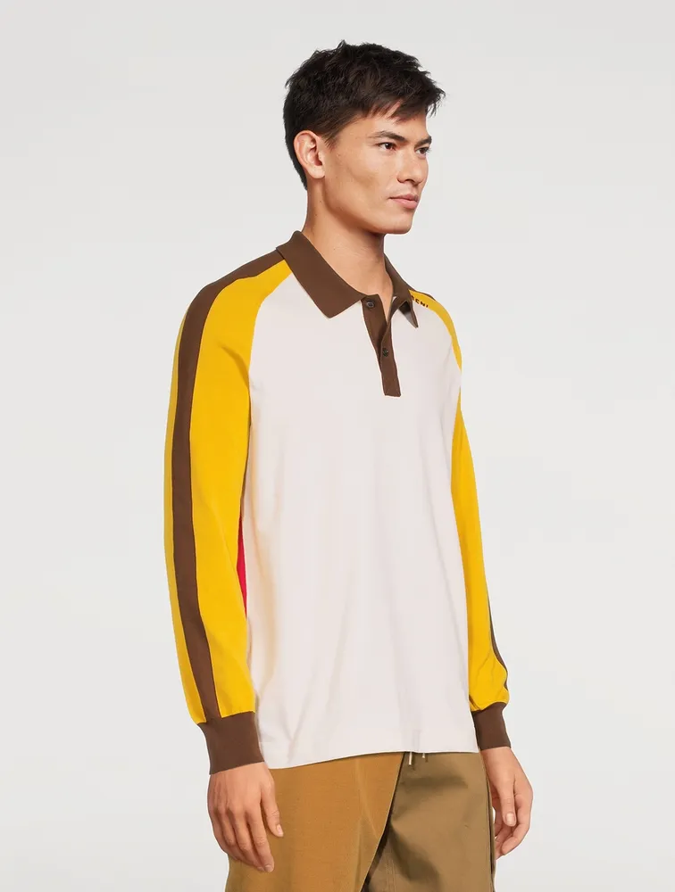 MARNI Cotton Colourblock Polo Shirt