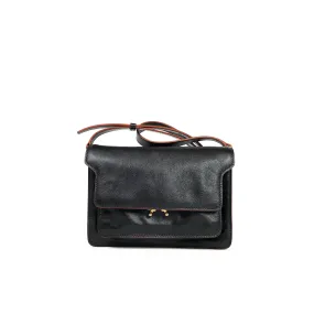 Marni TRUNK BAG SOFT MEDIUM, Black Leather 