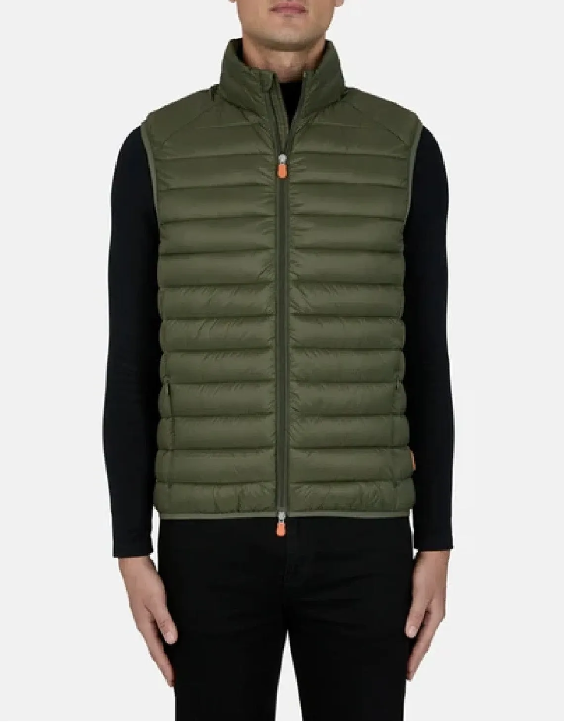 Men's Adam Vest With Standing Collar Dusty Olive