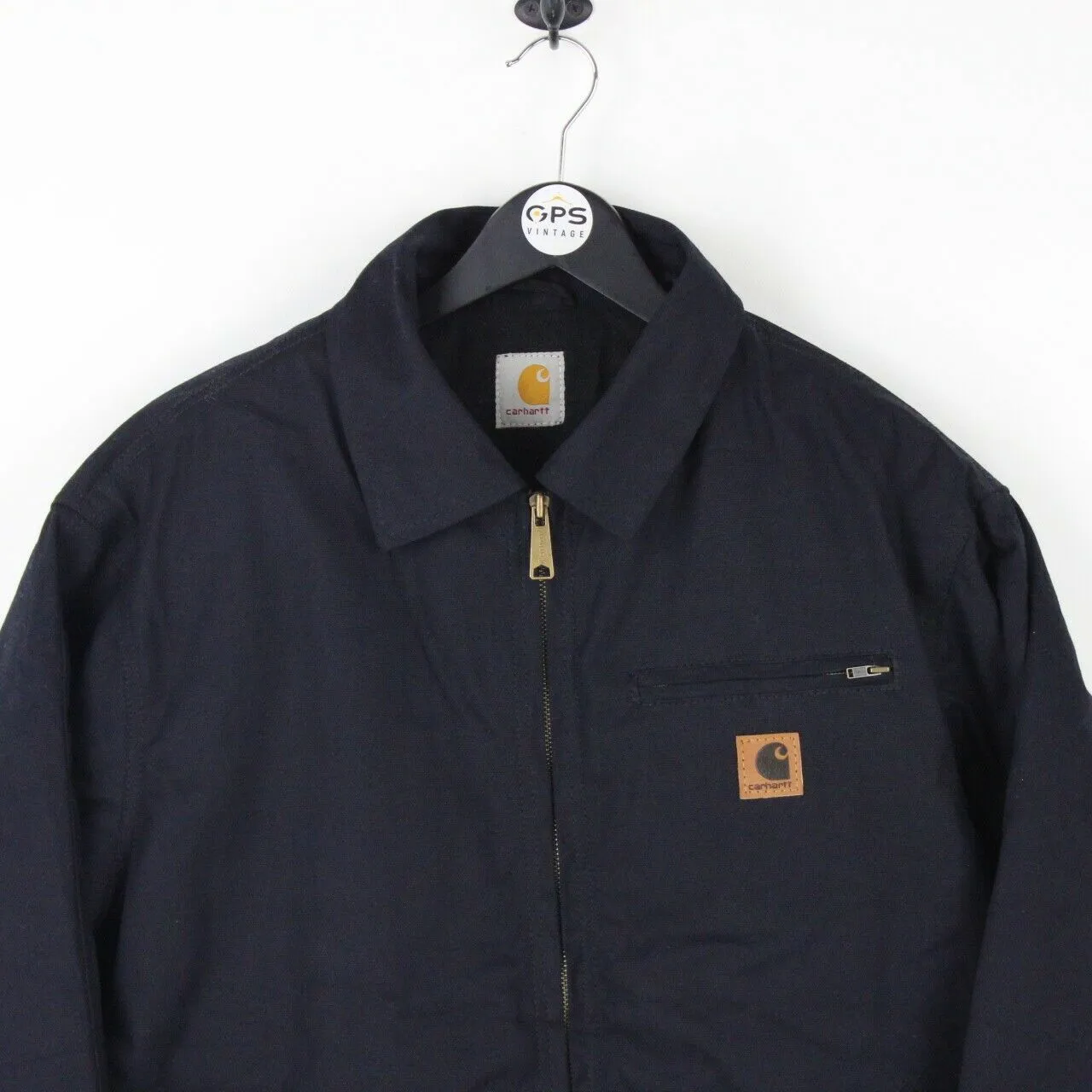 Mens CARHARTT Duck Detroit Jacket Black | Large