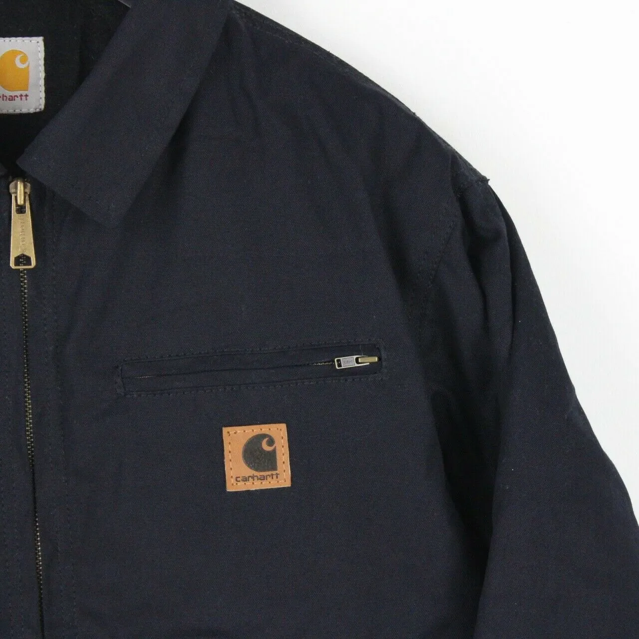 Mens CARHARTT Duck Detroit Jacket Black | Large