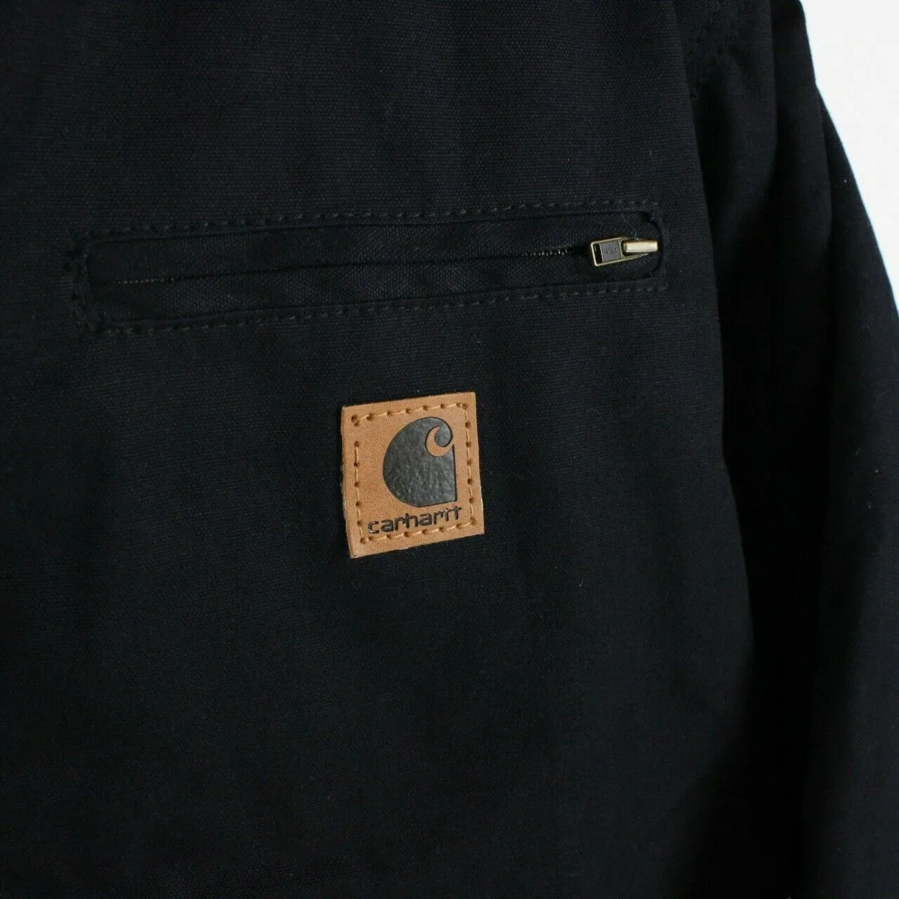 Mens CARHARTT Duck Detroit Jacket Black | Large