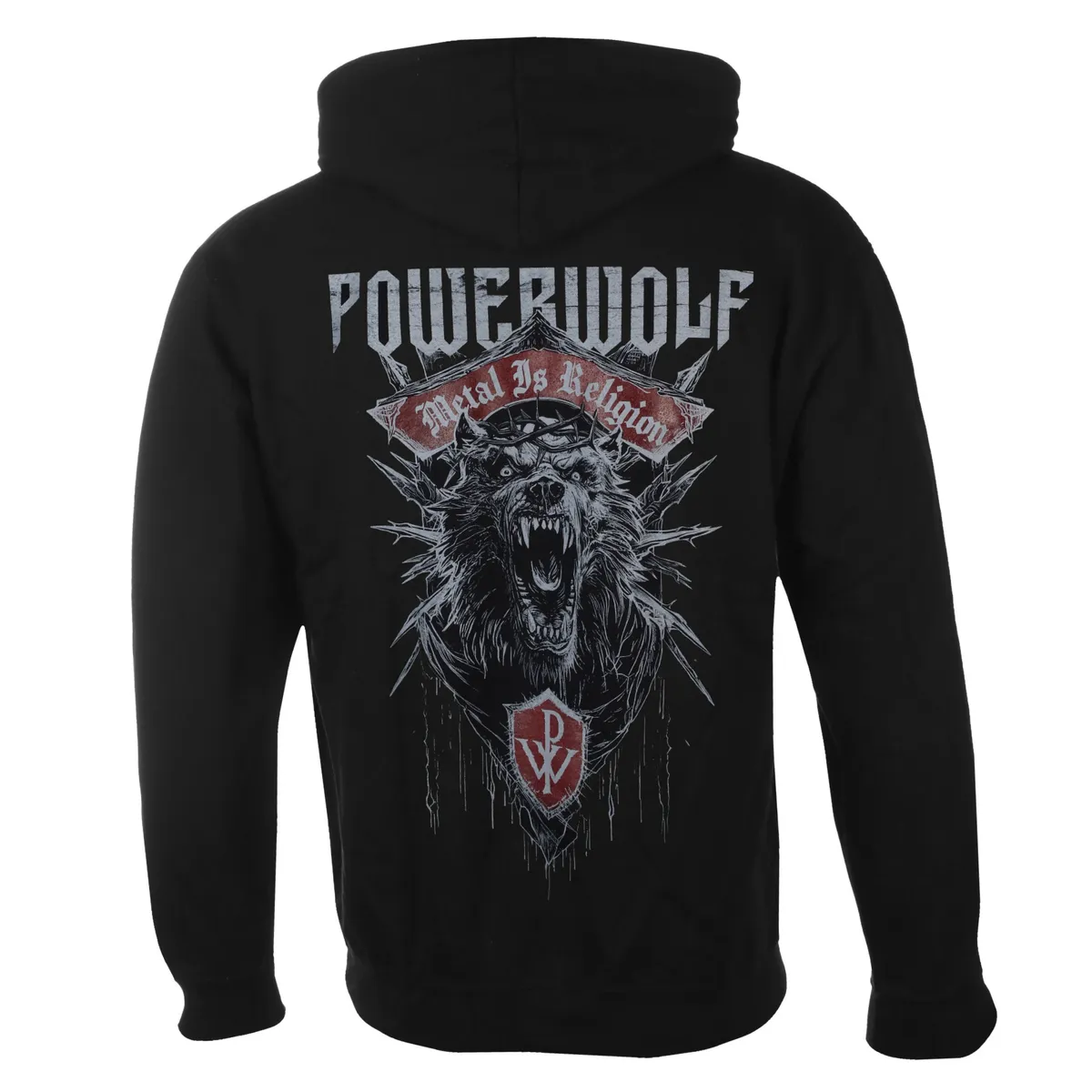 men's hoodie Powerwolf - Chaos Crest - Black - 50747600  -  Metal-shop