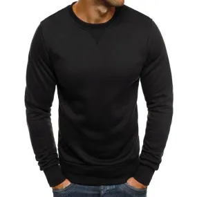 Men's Pullover Long Sleeve Casual Solid Color Sports Sweatshirt 52763488X