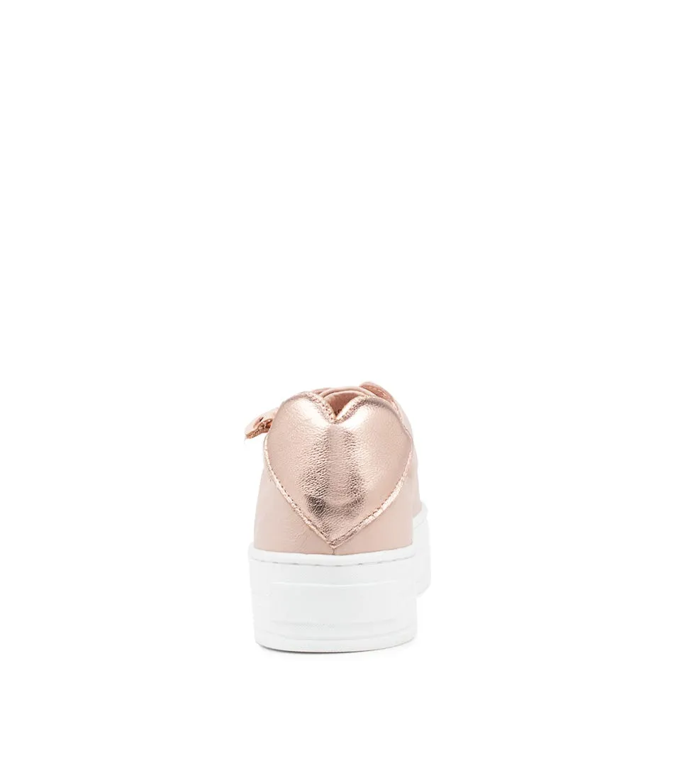 MIDAS Sonic Pale Pink Rose Gold Leather Sneakers