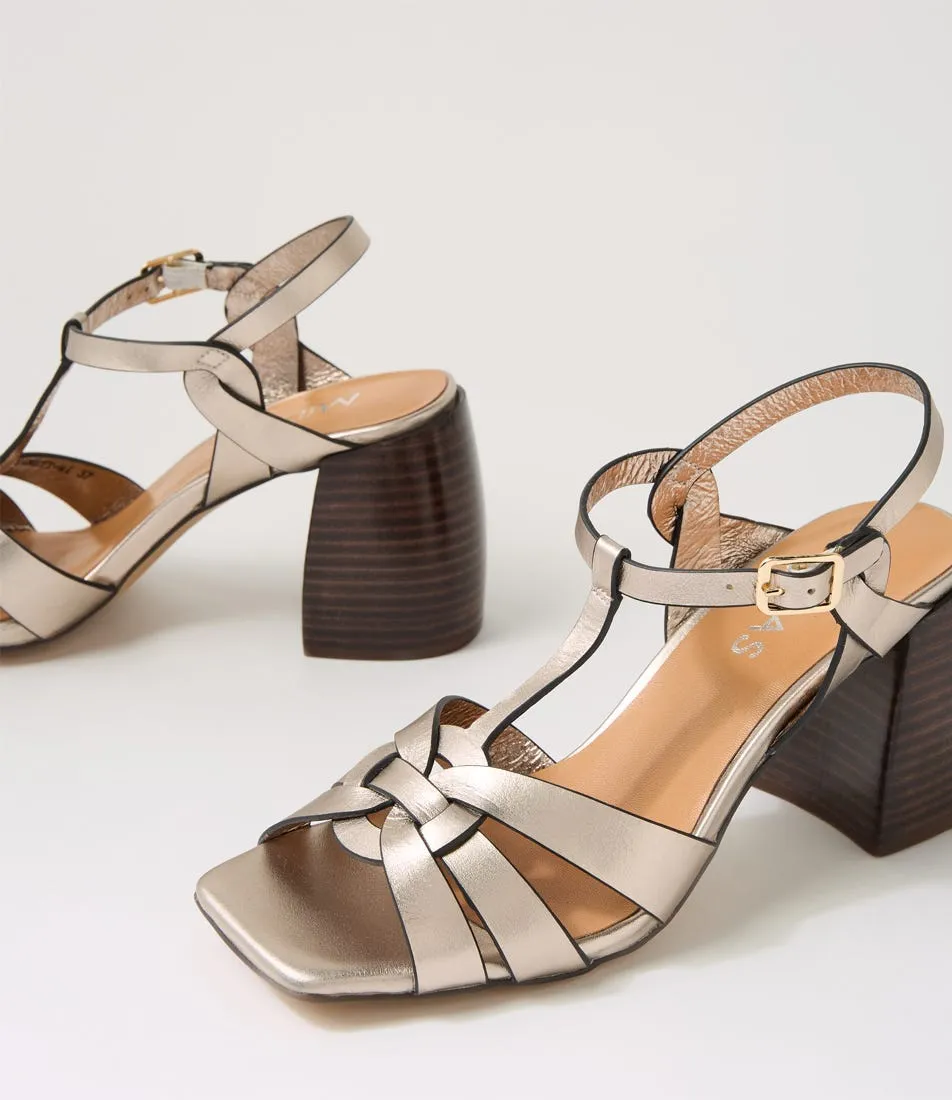 MIDAS Tanett Platino Dark Brown Leather Sandals