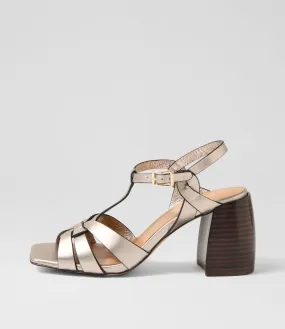 MIDAS Tanett Platino Dark Brown Leather Sandals