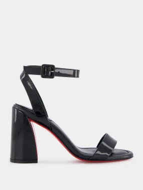 Miss Sabina 85 Black Patent Strappy Sandals