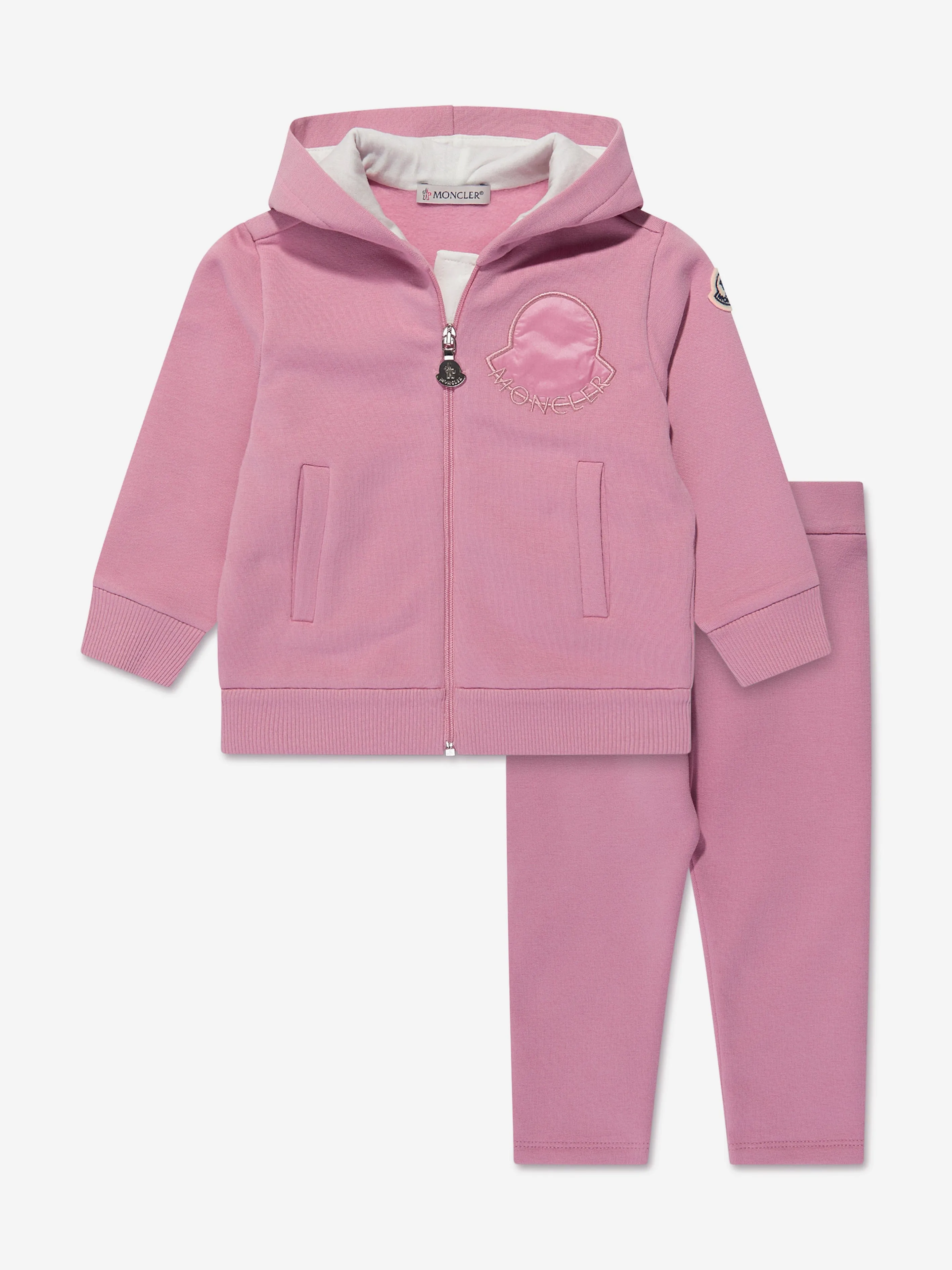 Moncler Enfant Baby Girls Logo Tracksuit in Pink