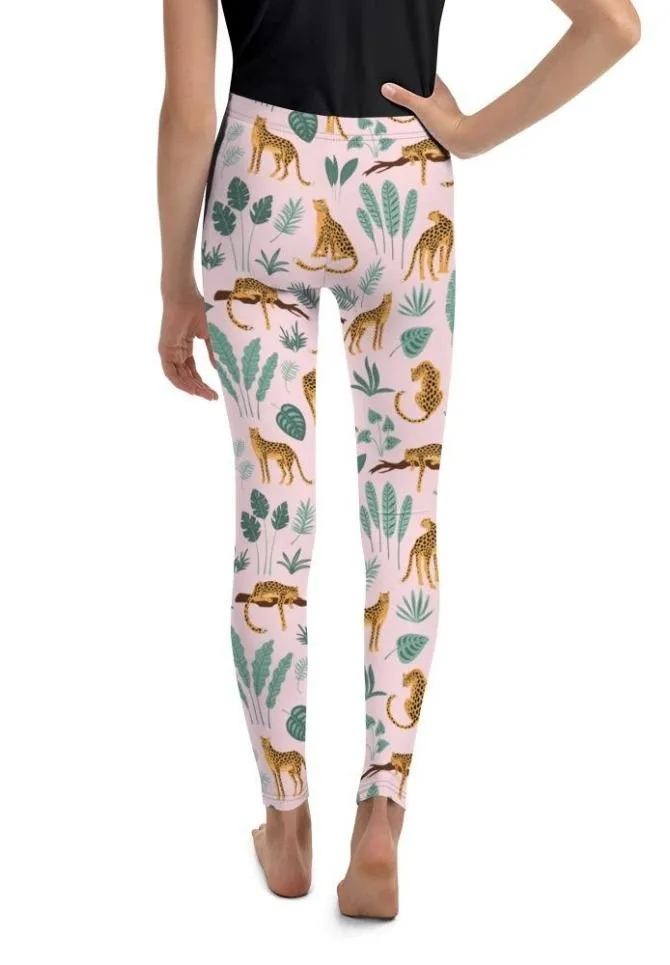 Nature and Leopards Youth Leggings