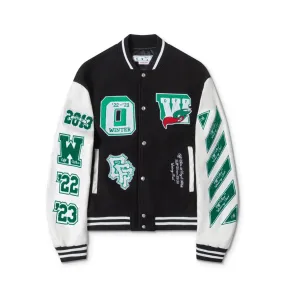 Off-White Embr Patches embroidered Women varsity Jacket