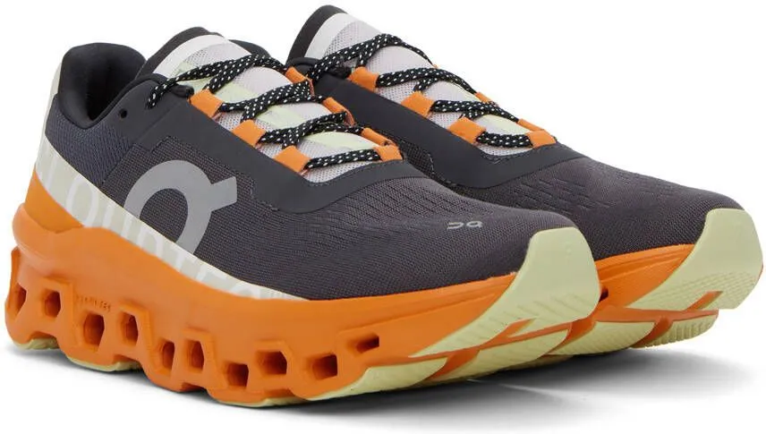 On Gray & Orange Cloudm ster Sneakers