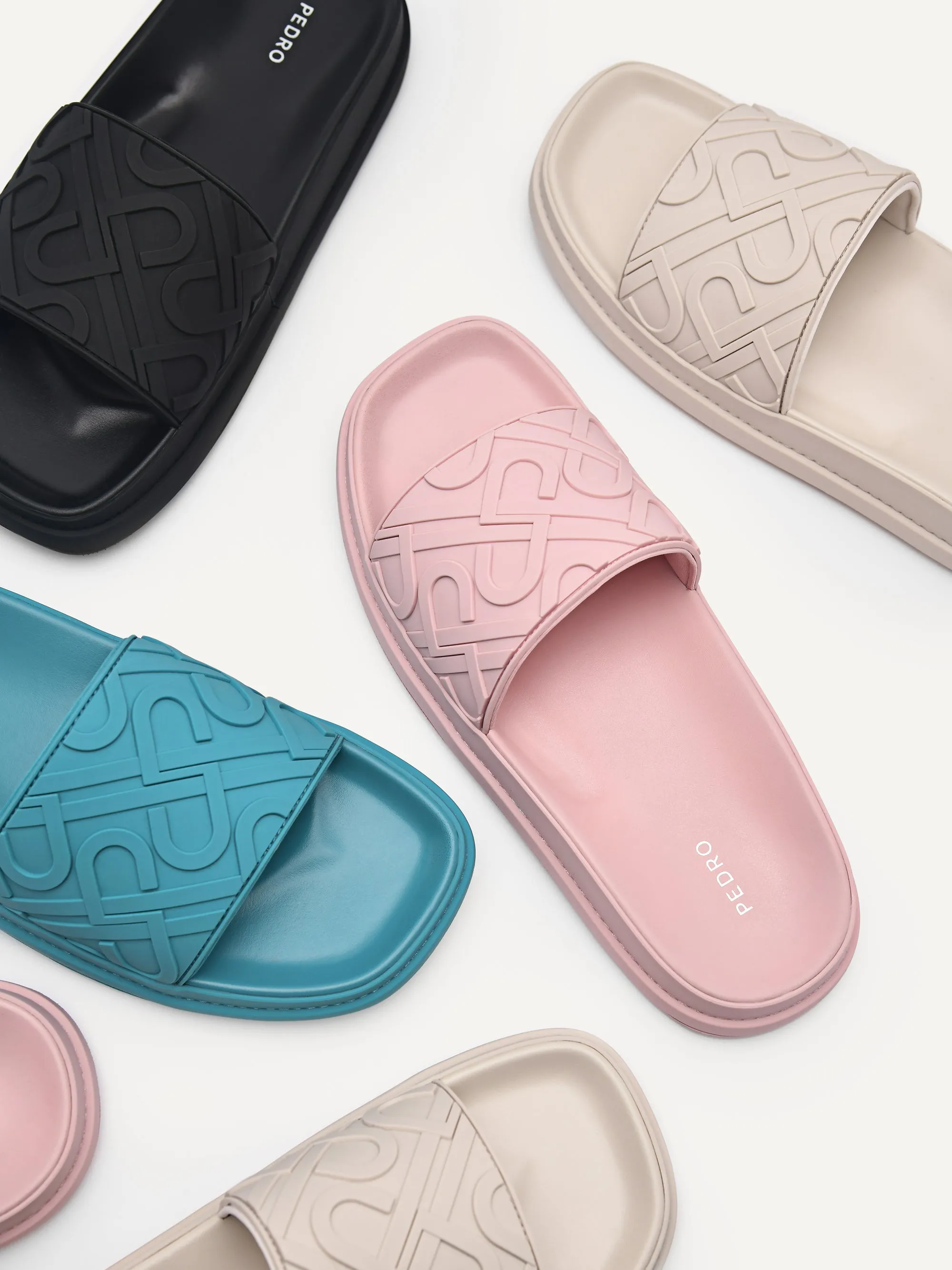 PEDRO Icon Embossed Slide Sandals